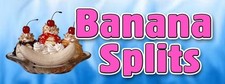 BANANA SPLITS DECAL sticker ice cream sundae soda homemade creamy dessert