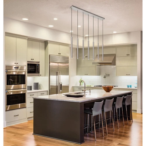 7 Light Linear Chandelier - Picture 4 of 6