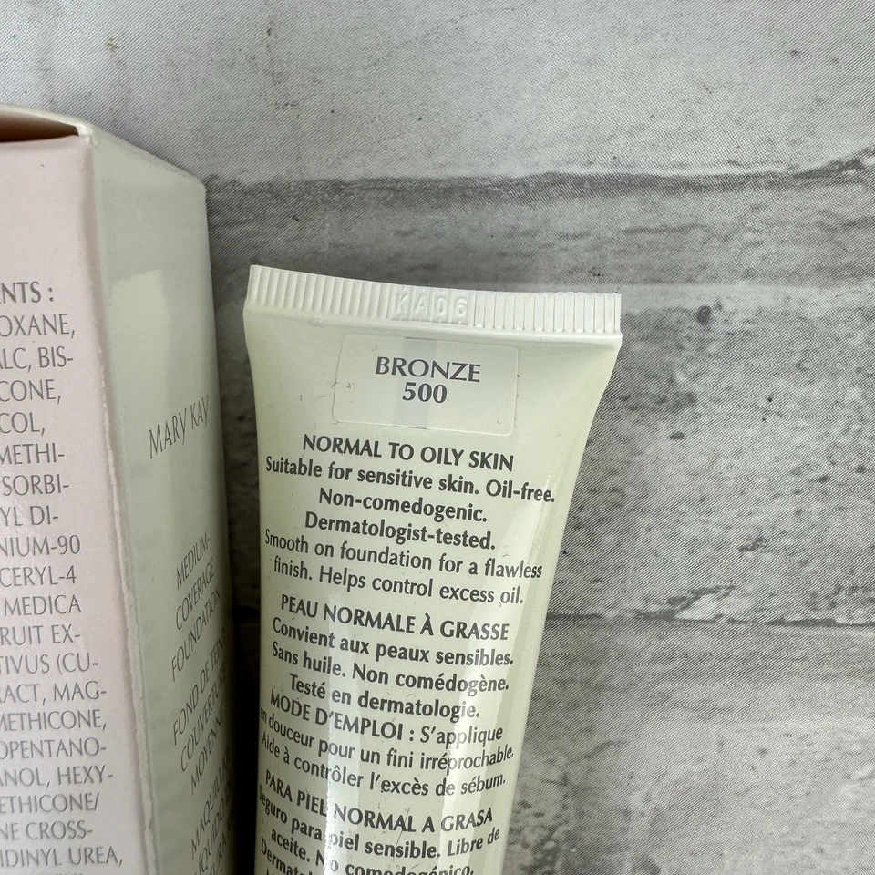 MARY KAY Full-Coverage Foundation BRONZE 500 Liquid 1 fl. oz. 377000 NOS - Image 3 of 3
