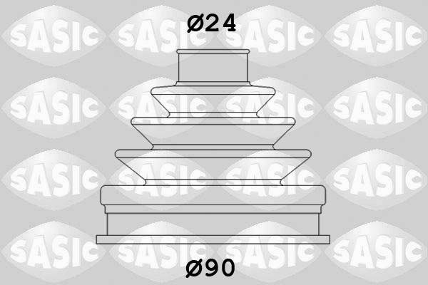 Radseitig Sasic 1906047 Faltenbalgsatz, Antriebswelle FüR Audi,Bmw,Skoda,Vw-image