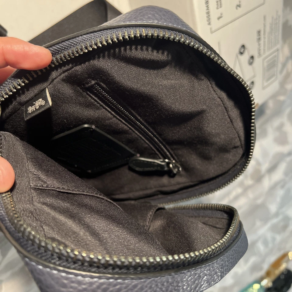 Bandolera/mensajero Coach - cuero azul Foto 3 de 4