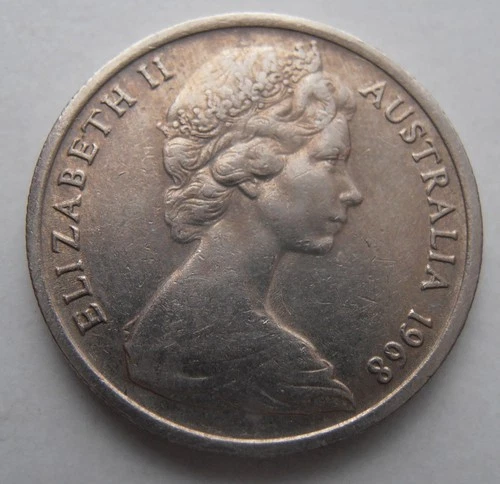 1968 Australia 5 Cents — photo from the most recent tracked eBay sale
