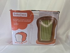 Inflatable Toddler Bed Air Mattress With Pump Bread Shaped Travel/ Sleepovers