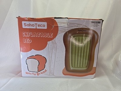 Inflatable Toddler Bed Air Mattress With Pump  Bread Shaped Travel/ Sleepovers 