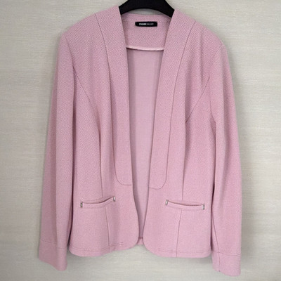 Frank Walder Damen Blazer rosa Gr. 42 Schalkragen offen gefüttert Business