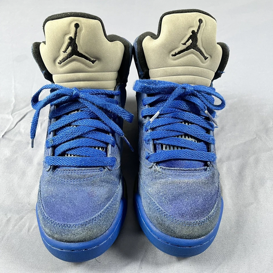 Tenis de baloncesto Nike Air Jordan Retro 5 azul real para niños talla 4 Y 440888-401 Foto 3 de 4