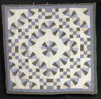 Vintage handgefertigte schöne Jakobsleiter Muster bunte Decke 85,0 x 80,3 Zoll