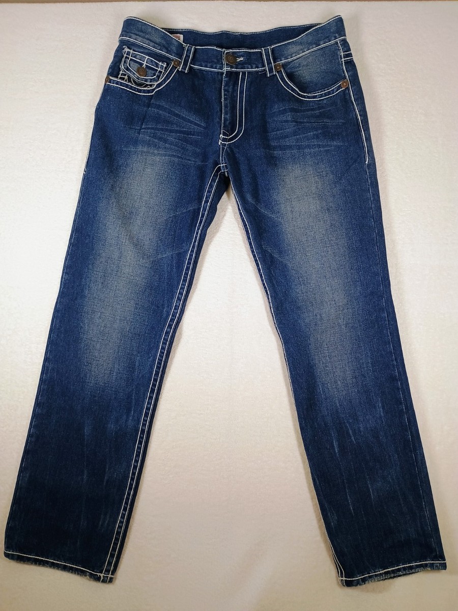 RARE True Religion Jeans Mens 38x33 Rope Stitch 