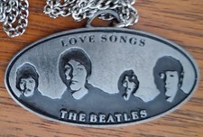 Beatles LOVE SONGS Promo PENDANT Necklace John Lennon Paul McCartney Ringo EMI