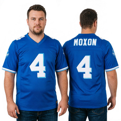 Men's #4 Jonathan Moxon Varsity Blues Movie Football Jersey Sports Stitch Shirts