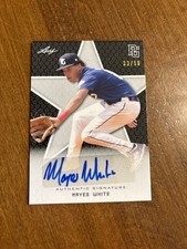 Mayes White 2020 Leaf Perfect Showcase Black Auto BA-MW1 UAB /50