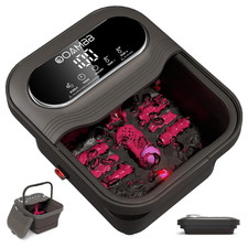 Collapsible Foot Spa with Heat, Bubble and Temp Control, Foot Bath Massager with
