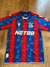 CRYSTAL PALACE FC MACRON 2024/2025 HOME SOCCER JERSEY FOOTBALL SHIRT SIZE S MEN