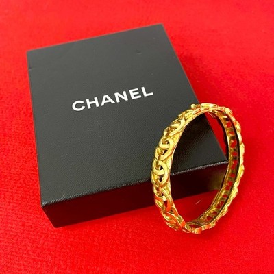 CHANEL COCO Mark bracelet Gold Plated gold 614-7