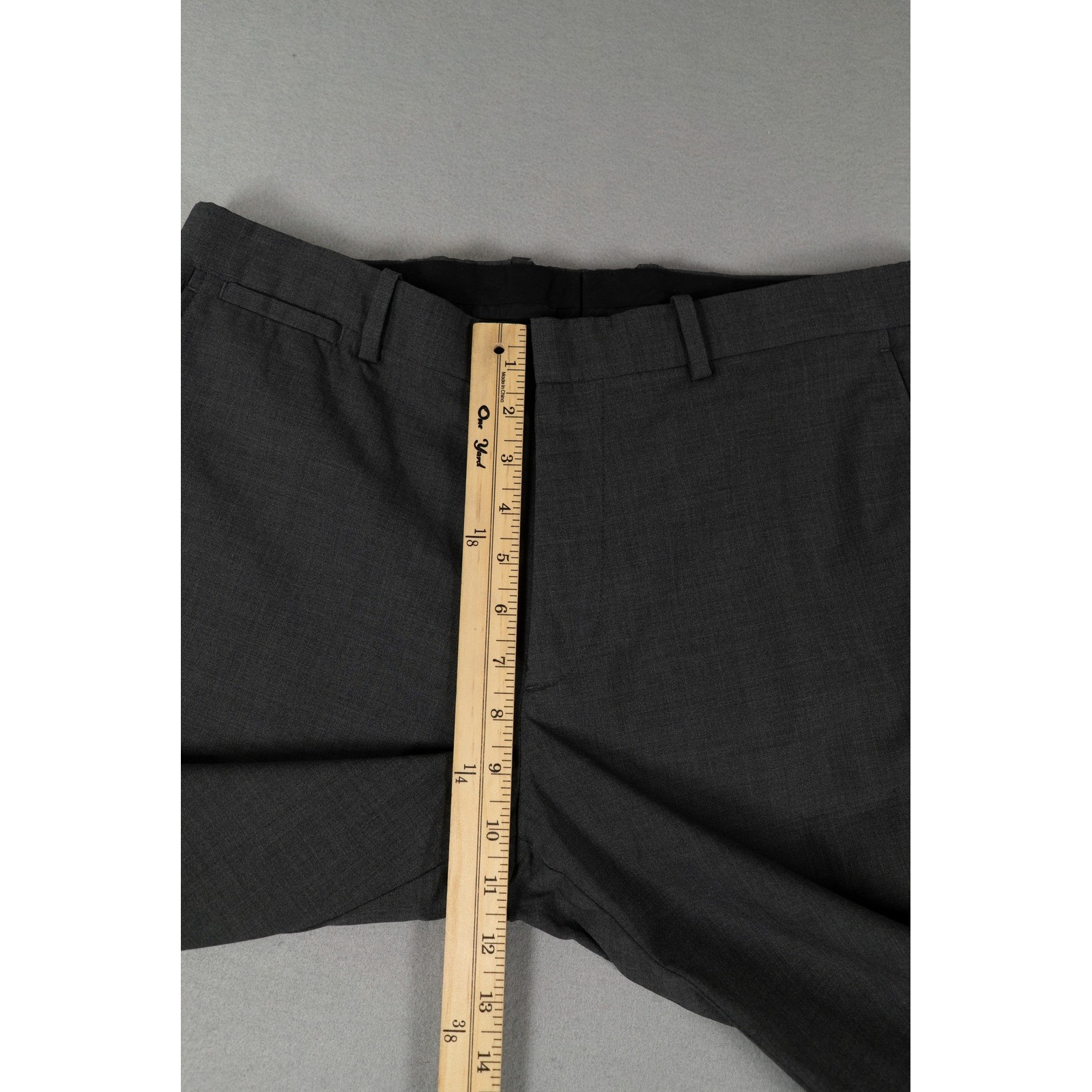 Theory Mens Marlo New Tailor 2 Slim Straight Virgin Wool Pants Charcoal Grey 33 image 7