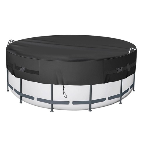 Couverture De Piscine Ronde Pour Chien - Tissu Oxford 210D Anti-UV - Tailles S/M/L (82 à 162cm) Avec Cordon - 4