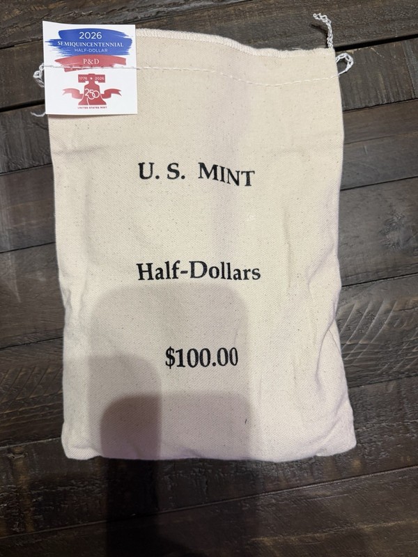 🔥2026 Enduring Liberty Half Dollar 200 $100 Coin Bag P&D Semiquincentennial🔥