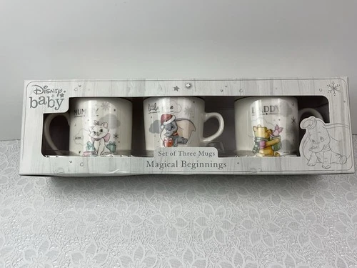 Disney Magical Beginnings Winnie The Pooh Mum Dad & Baby Mug Gift Set