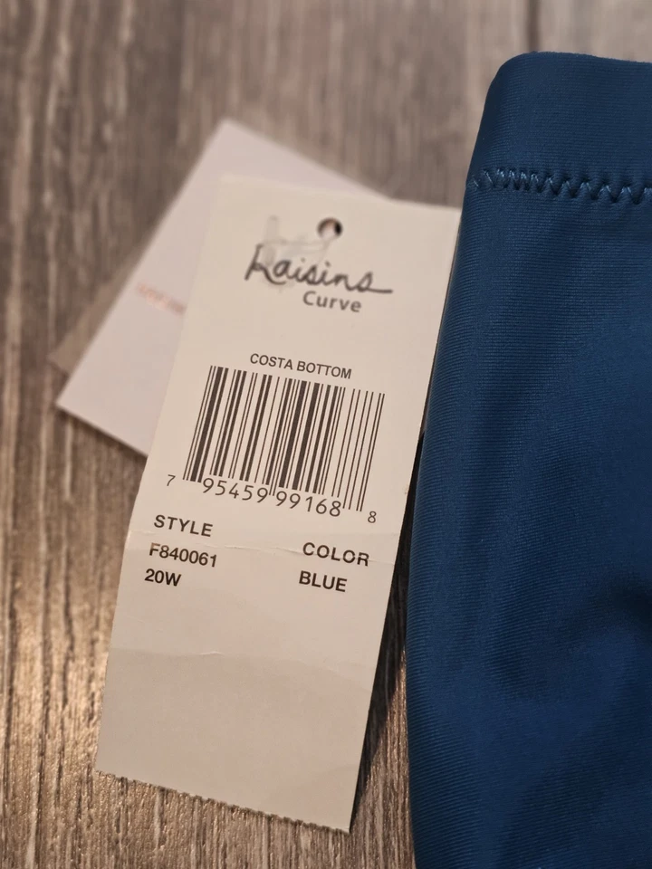 Raisins Curve 2 件比基尼上衣和底部套装多色女式 20W 码全新带标签海滩 — 第 4/4 张图片