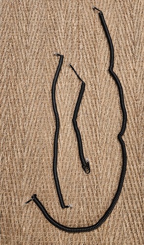 Lot of 3 Vintage Black Telephone handset cords preowned untested
