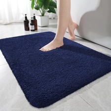 AROGAN Luxury 20x30" Navy Blue Microfiber Bath Mat Runner Rug - Soft  Absorbent