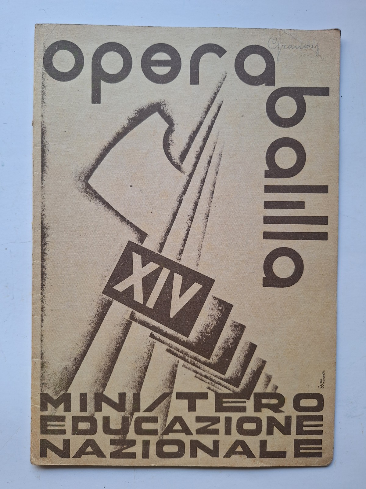 Militaria WW2 PAGELLA BALILLA PNF GIL ONB Elementari 1935/36 ANNO XXIII