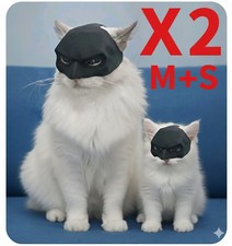 2-Pack Cat Batman Mask Costume for Cats  Kittens - Black M S