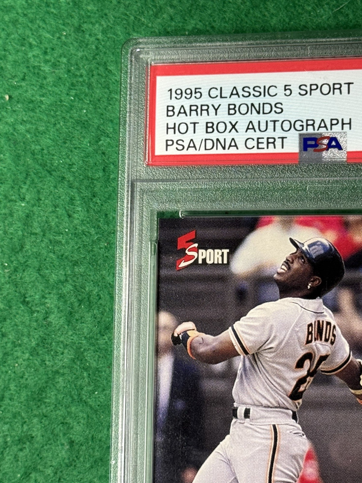 PSA 7 Auto 10 Barry Bonds Signed autograph 1995 Classic 5 Sport /630 UNDERGRADED view 2