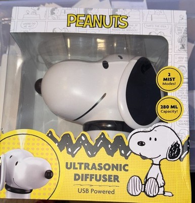 Peanuts Snoopy Ultrasonic Diffuser USB Powered 2 Mist Modes 280ml New