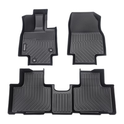 2 Row 3D TPE Car Floor Mats Rubber Liners For 2020-2024 Toyota Highlander