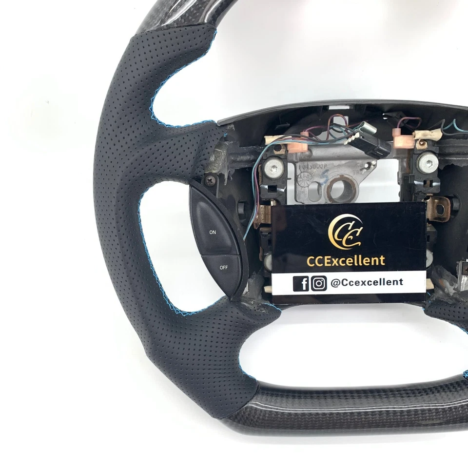For Ford Mustang 1999-2004 real carbon fiber steering wheel - Imagem 3 de 4