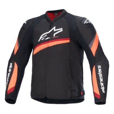 Alpinestars T-GP Plus R V4 Motorradjacke Herren schwarz rot fluo