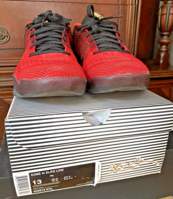 Nike Kobe 11 Achilles Heel 2016 Size 13 Red Black Infa Orange