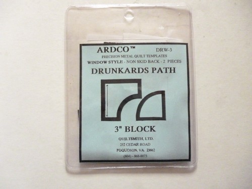 ARDCO PRECISION METAL NON-SKID QUILT TEMPLATES DRUNKARDS PATH 3" BLOCK
