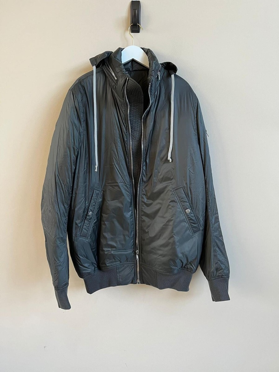 ジャケット・アウター Rick Owens HOODED FLIGHT BOMBER DOWN 46 Rick Owens Hooded flight bomber jacket - Black | RU17F8795DT09