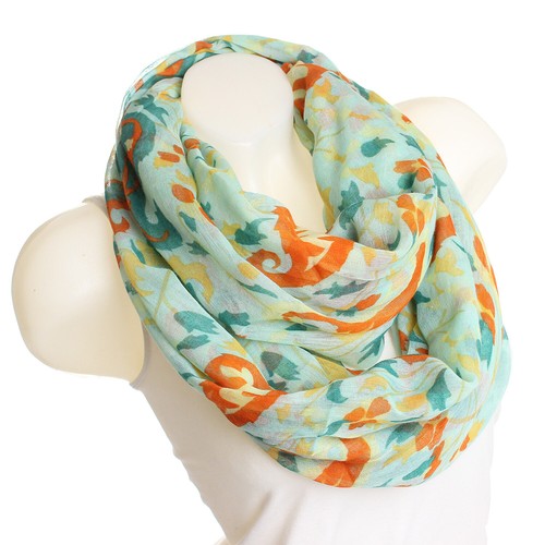 Glamexx24 Damen schal mit Mustermix im Blumendesign Ethno muster Langschal Loop - Bild 4 von 27