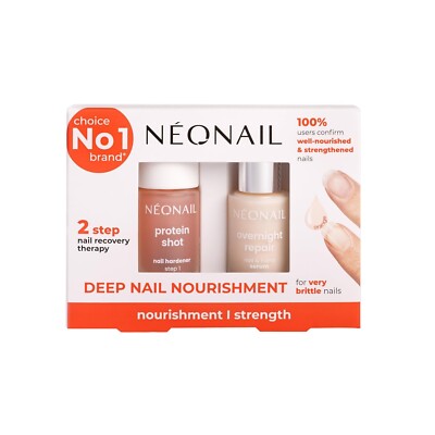NEONAIL Nourishing Nail Care Set - Protein Hardener & Overnight Serum Vegan PETA