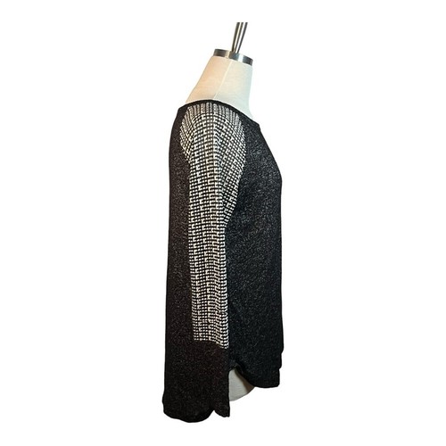 STACCATO SUPER SOFT BLACK AND GRAY BASEBALL RAGLAN WOVEN POCKET WOMEN SIZE LARGE - Picture 4 of 6