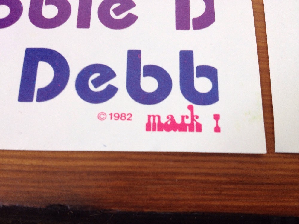 Vtg 80s Graphic Name Debbie Rainbow Colored Birthday Wrapping Paper 1982 Mark I