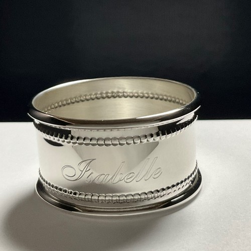 New Empire Sterling Silver Beaded Napkin Ring 11651 eBay