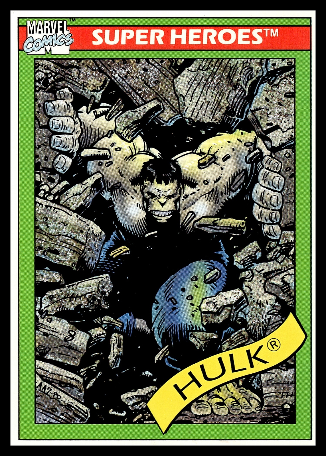 1990 Impel Marvel Universe Super Heroes Hulk (Gray) #17