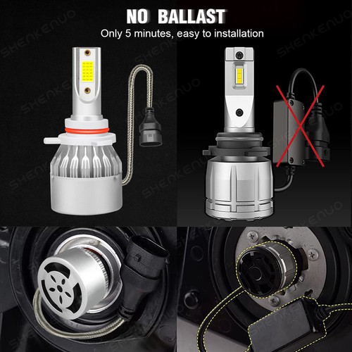 Para For Dodge Durango 2014 2015 - 4PC 8000K Faros LED + Kit de luces antiniebla - Imagen 2 de 14