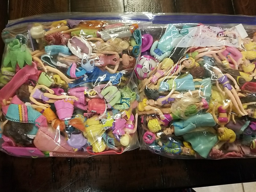 Polly Pocket Large Lot Mattel Dolls Clothes Cars Accessories