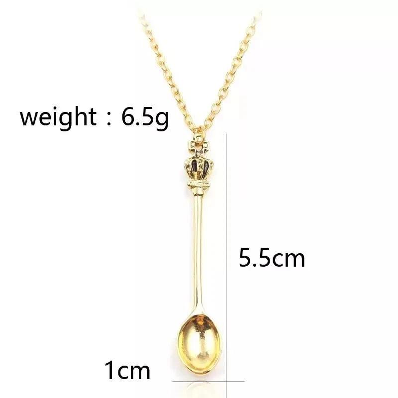Silver spoon pendant necklace