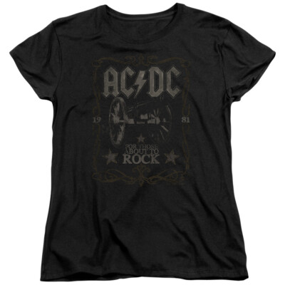 AC/DC Rock Label Women's T-Shirt Black | eBay