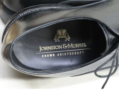 Johnston Murphy Crown Aristocraft Shoes Black Norwegian Toe Johnston Murphy Crown Aristocraft Shoes Black Norwegian Toe