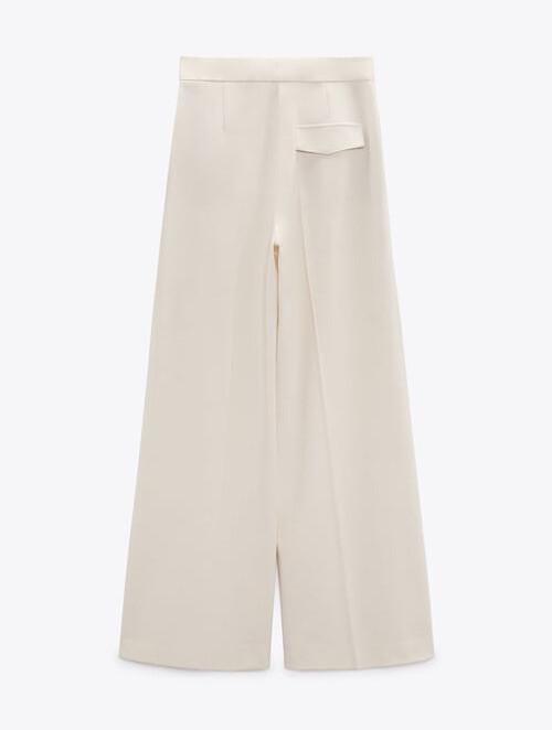 パンツ ZARA WIDE TROUSERS LIMITED EDITION 42 ZARA Pleated Tuxedo Wide-leg Pants, Limited Edition, S/Small