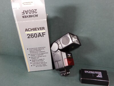 Achiever 260AF Flash Unit for Autofocus Cameras New in Box w/ Filters ...