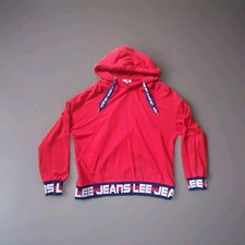 Womans Red Lee Jeans Gym Hoodie Size Medium