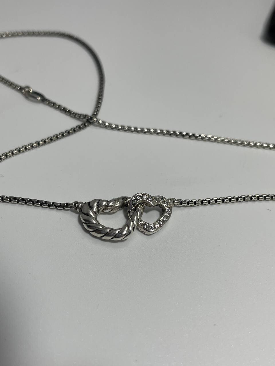 Authentic david yurman double interlocking heart … - image 5